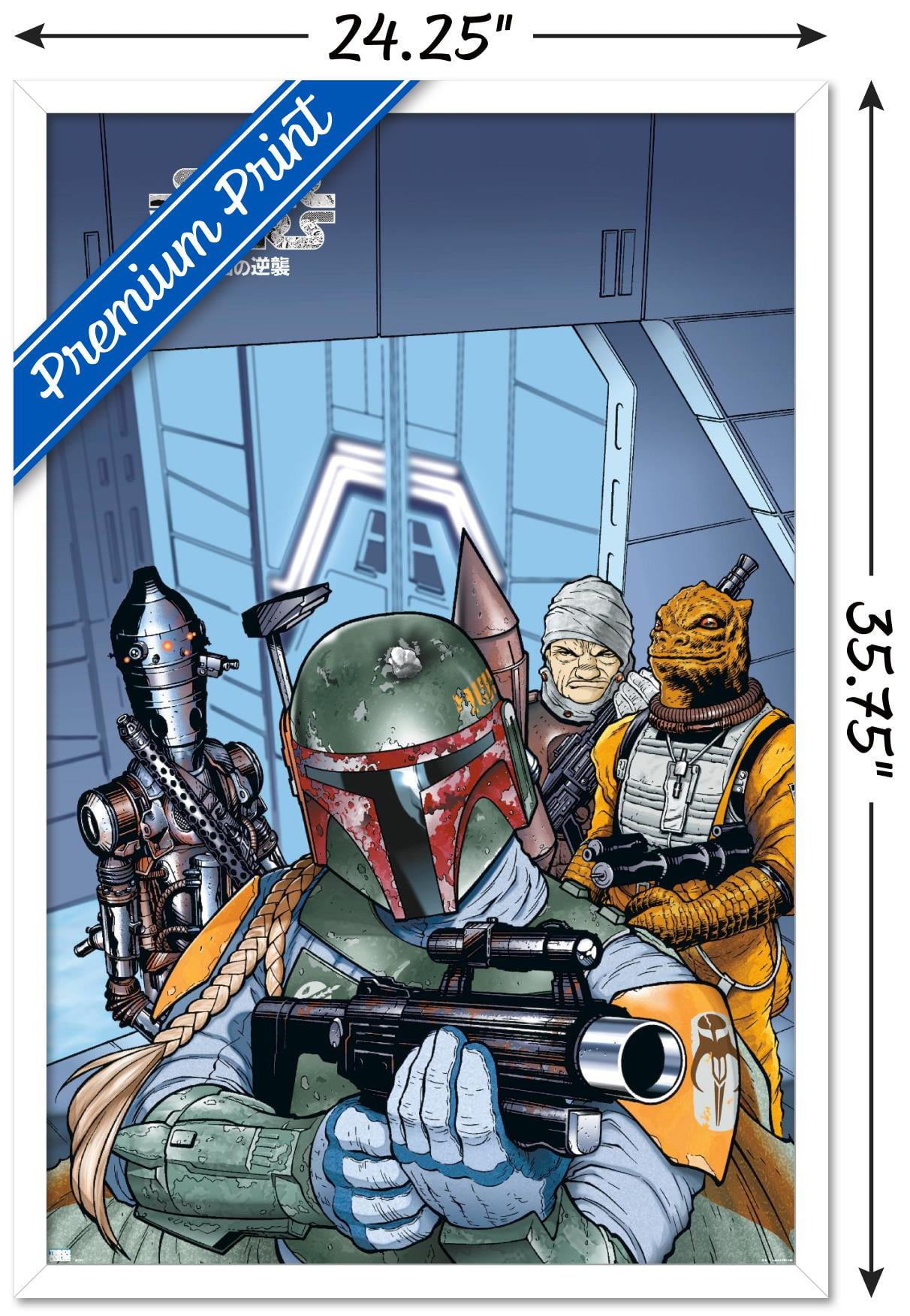 Star Wars: Manga Madness - Bounty Hunters Wall Poster, 22.375" x 34" Framed