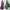 Green, variant on Women' s Boho Maxi Dress Tropical Floral Sundress Long Sleeve Dresses