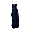 thumbnail image 1 of adviicd Robe de Bureau Décontractée pour Femmes Robes pour Femmes Été Décontractée Sans Manches à Col en V Robe Débardeur Robe à Volants à Manches Courtes Bleu Marine,P, 1 of 4