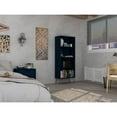 thumbnail image 3 of Manhattan Comfort Rockefeller Bookcase 1.0 with 4 Shelves and Metal Legs in Tatiana Midnight Blue, 3 of 5