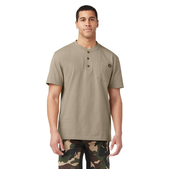 Dickies Men's and Big Men's Heavyweight Short Sleeve Henley T-Shirt
