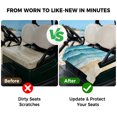 thumbnail image 4 of Golf Cart Seat Covers for 2 Seater, Aqua Coastal Soft Microfiber Cart Seat Towel Blanket, Nautical Summer Beach Ocean Beige Absorbent Breathable Non Slip Bench Seats Protector for Golf Course 51"x31", 4 of 9