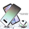 thumbnail image 4 of Mantto LG Stylo 6 Case, Front & Back 360 degree Full Body Protective Gradient Color Bumper Shockproof Slim Hybrid Back Soft Silicone Rubber TPU Bumper Clear Phone Case for LG Stylo 6 Case - Black, 4 of 8