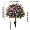 thumbnail image 5 of Outdoor Artificial Tree with Ground Stake, Realistic Faux Potted Plant for Garden Patio Yard Decor, UV Resistant and Weatherproof, Easy Insert Design, No Maintenance Gree, 5 of 5