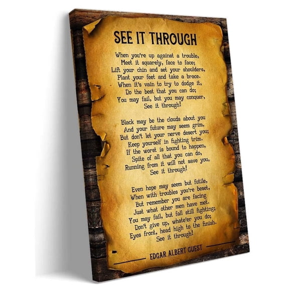 See It Through Poem Wall Decor poster Wall Art poster  for Living Room Vertical Artwork poster