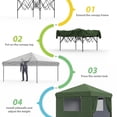 thumbnail image 3 of WildBreak 10 x10 feet Pop Up Canopy, with 4 Sidewalls, with One Button Push Setup - Green, 3 of 8