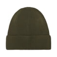 thumbnail image 2 of Resicozy Cuff Beanie Hat Unisex Warm Winter Caps Soft Breathable Cozy Stretchy Knitted Cuffed Cap Dark Green, 2 of 3