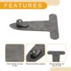 thumbnail image 5 of Ganchos de asiento universales Unique Bargains 1 Pc para la mayoría de los automóviles, SUV, camión, gancho de guantera del pasajero delantero, cuero sintético resistente gris 6.38"x5.43", 5 of 7