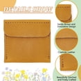 thumbnail image 4 of 2pcs Leather Ring Pouch Engagement Pouch Proposal Ring Pouch with Lid Wedding Ring Protector Travel Ring Holder Coin Pouch Small Pouch for Jewellery Storage 2.3x2.2 Sandy Brown, 4 of 6