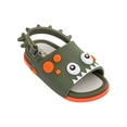 thumbnail image 3 of Mini Melissa Unisex-Child Mini Beach Slide Dino Slipper Toddler 1-4 Years 8 Toddler Grn/Oge, 3 of 5