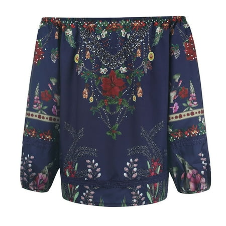 

HTNBO Women Going out Floral Tops Lace Off Shoulder Casual Fall Long Sleeve Shirt Black Corset Fall Savings