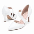 thumbnail image 2 of Pennysue Women's White Strappy Short Heels With Pointed Toes Size 8, 2 of 7