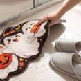 thumbnail image 5 of Yhmxh Cute Halloween Bath Mat, Spider Web & Ghost Doormat, Soft Fluffy Non Slip Absorbent Plush Area Rugs, Black White Spooky Decorative Floor Mat for Bathroom Front Door Bedroom Halloween Home Decor, 5 of 6