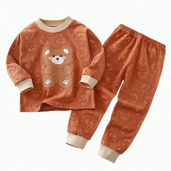 TOWED22 Toddler Boy Outfit Dressy Fall Clothes Color Block Sweatshirt Pullover Tops Pants Outfits Set Tracksuit Clothing(Coffee,6-12 M)