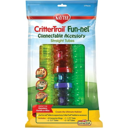 UPC: 0045125605723 | Kaytee CritterTrail Fun-nel 5-Pack Straight Small Animal Habitat Tubes