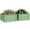 Light Green, variant on Outsunny 2' x 2' x 1' 2-Pieces Raised Garden Bed with Galvanised Steel Frame for Vegetables, Flowers, Herbs, Light Grey