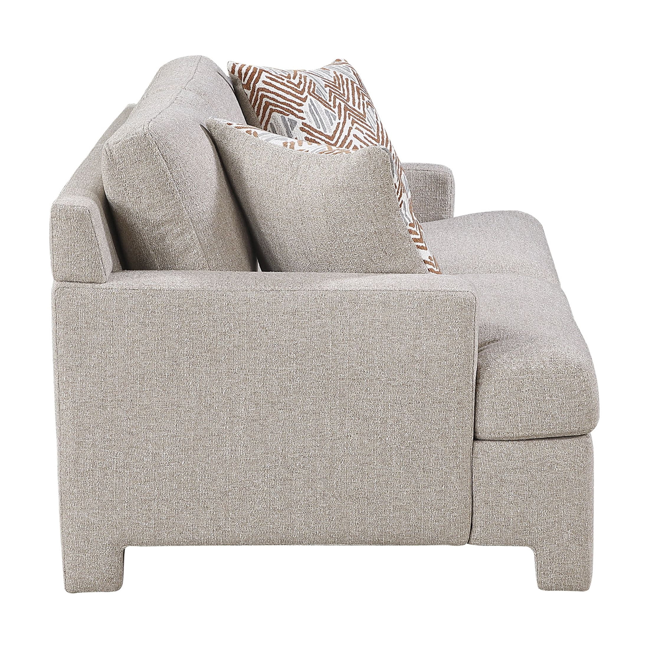 OakvillePark Luxora Chenille Loveseat with 2 Pillows, Taupe