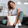 thumbnail image 5 of 18" x 18" Cover Only Throw Pillowcase Reversible - White Dandelion: 2 PCS / 4 Sided. Luxurious, Microsuede/Microplush Fabric - Softest / High Thread Count - Washable, Outstanding Beauty & Comfy, 5 of 9