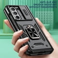 thumbnail image 2 of for Samsung Galaxy Z Fold 5 Case [Heavy Duty Protective][Camera Lens Cover][Hinge Protection][360°Ring Magnetic Kickstand] Rugged Shockproof 360 Full Protective Phone Cover,Black, 2 of 9