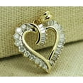 thumbnail image 2 of 2 Ct Round Cut White Lab-Created Diamond Heart Pendant 14K Yellow Gold Plated, 2 of 2