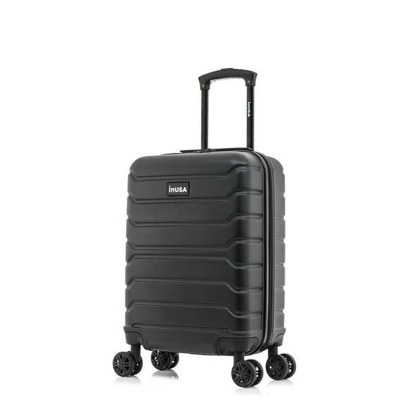 InUSA Trend 20" Hardside Lightweight Luggage with Spinner Wheels, Handle, and Trolley, Black