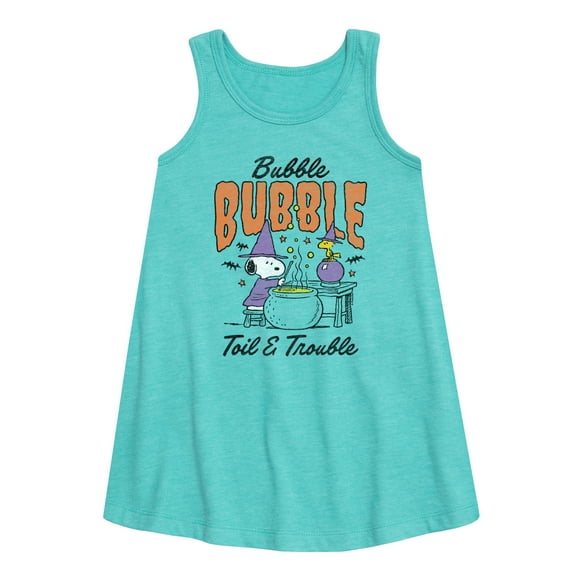 Peanuts - Bubble Bubble Toil Trouble - Toddler & Youth Girls A-line Dress