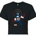 thumbnail image 3 of Marvel Captain America - Shield Pose - Juniors Cropped Graphic T-Shirt, 3 of 5