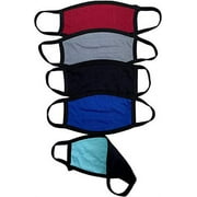 Reusable Cotton Kids Face Mask Cover for Kids, Reversible Washable Bandana 2 Layered Non Surgical - Pack of 5 Small Size Face Masks