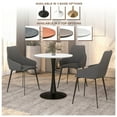 thumbnail image 5 of LeisureMod Bristol Mid-Century Modern 36" Round Table with Wood Top and Iron Pedestal Black Base with Gloss Finish for Kitchen and Dining Room, Light Natural, 5 of 8