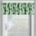 thumbnail image 2 of Ambesonne Geometric Rhombus Window Valance, Green Hues Argyle, 54" X 18", Pale Green Dark Green, 2 of 5