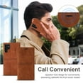 thumbnail image 6 of Allytech Cover for Galaxy S22 Ultra 5G 2022(6.8 inch), PU Leather Flip Folio Kickstand Card Slots Holder Shockproof TPU Inner Wallet Shell Case for Samsung Galaxy S22 Ultra 2022, Brown, 6 of 6