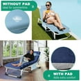 thumbnail image 4 of Lilypelle Steel Adjustable Outdoor Chaise Lounge, Blue, 4 of 10