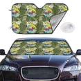 thumbnail image 2 of Haiem Surfing Dinosaur Car Windshield Sun Shade - Blocks UV Rays Sun Visor Protector, Sunshade to Keep Your Vehicle Cool, Universal Fit SUV Van Sedan-Medium, 2 of 7
