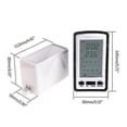 thumbnail image 2 of Electronic Rain Gauge, Wireless Portable High Accuracy Radio Controlled Digital Rain Gauge Rain Gauge Measuring Tool Thermometer Humidity, 2 of 4
