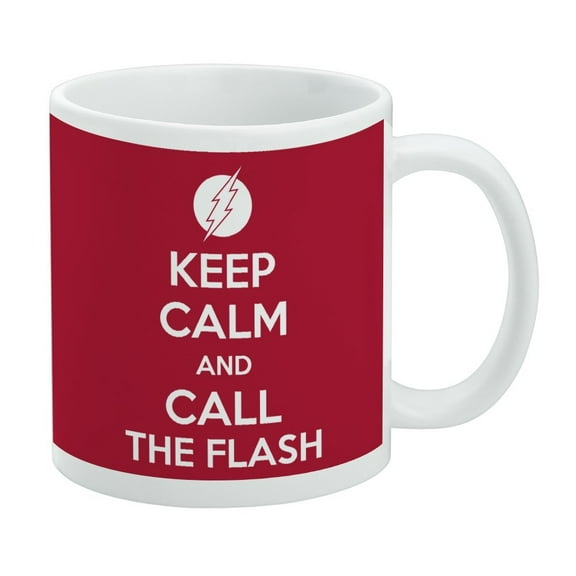 The Flash Keep Calm and Call White Mug