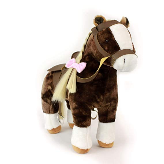large stuffed horse with saddle