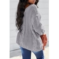 thumbnail image 5 of Asyoly Women Ribbed Cable Knit Sweater Long Sleeve Solid Color Off Shoulder Sexy Deep V Neck Casual Loose Pullover Oversized Jumpers, 5 of 7