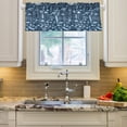 thumbnail image 3 of Marine Life Silhouettes Valance Curtains Rod Pocket for Kitchen Living Room Windows Farmhouse Decor 54x18, 3 of 6