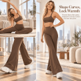 thumbnail image 5 of Olaglory Flare Leggings for Women Bootcut Yoga Pants Women, No Front Seam, High Waist, Tummy Control, Buttery, Booty Lifting for Casual Workout Gym, Brown, 5 of 9
