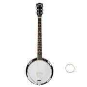 Glarry 6-String Right Handed Sapele Resonator Banjo Kit with Strings
