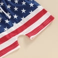 thumbnail image 7 of Okbabeha Toddler Boy 4th of July Outfit Letter Embroidery Short Sleeve Tops with StarStripe Shorts Fourth of July Clothes, 7 of 7