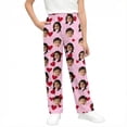 thumbnail image 2 of HXWCHs Girls Twill Pants Stylish Long Pants Soft Casual Everyday Wear Comfortable Pocketed Sleepwear Trousers 9-10Years Pink, 2 of 6