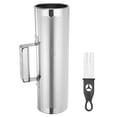thumbnail image 1 of Uxcell Stainless Steel Guiro Shaker Instrument 4" x 12" Latin Percussion Instrument with Scraper Musical Training Tool Metal Guiro for Band Sand Hammer Performance, 1 of 6