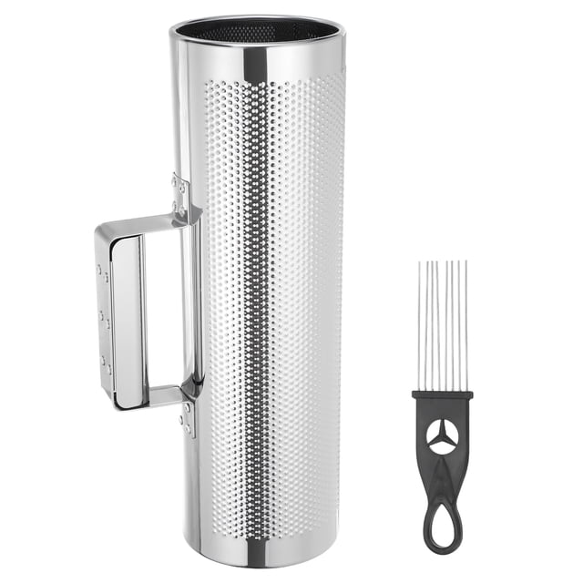 Uxcell Stainless Steel Guiro Shaker Instrument 4" x 12" Latin Percussion Instrument with Scraper Musical Training Tool Metal Guiro for Band Sand Hammer Performance