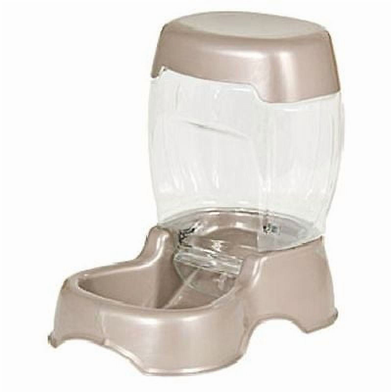 Petmate Café Gravity Pet Feeder Dry Food Treat Dispenser Station for Cats and Dogs, 12 lb, Tan