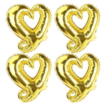 YIMWNYI 18 Inch Heart-Shaped Aluminum Foil Balloons - Wedding and Valentine's Day Decorations, Durable and Lightweight Party Balloons, Set of 4