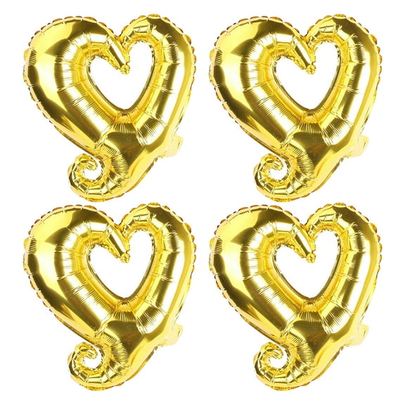 YIMWNYI 18 Inch Heart-Shaped Aluminum Foil Balloons - Wedding and Valentine's Day Decorations, Durable and Lightweight Party Balloons, Set of 4