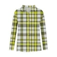 thumbnail image 4 of TKLPEHG Women's Button Down Plaid Shirts Loose Long Sleeve Lapel Shirts Trendy Business Casual Going Out Checkered Tops (Multicolor,XXL), 4 of 5