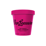 Van Leeuwen French Artisan Ice Cream Buttermilk Berry Cornbread, Fish-Free, 14 oz 1 Count