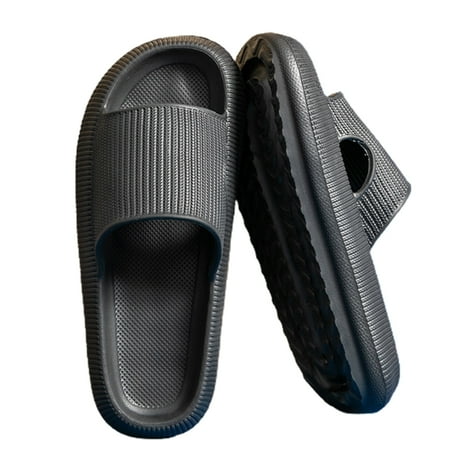 

Unisex Summer Beach Soft Sole Slide Men Women Indoor Non-Slip Slipper New Slippers For Women And Men Black 38/39